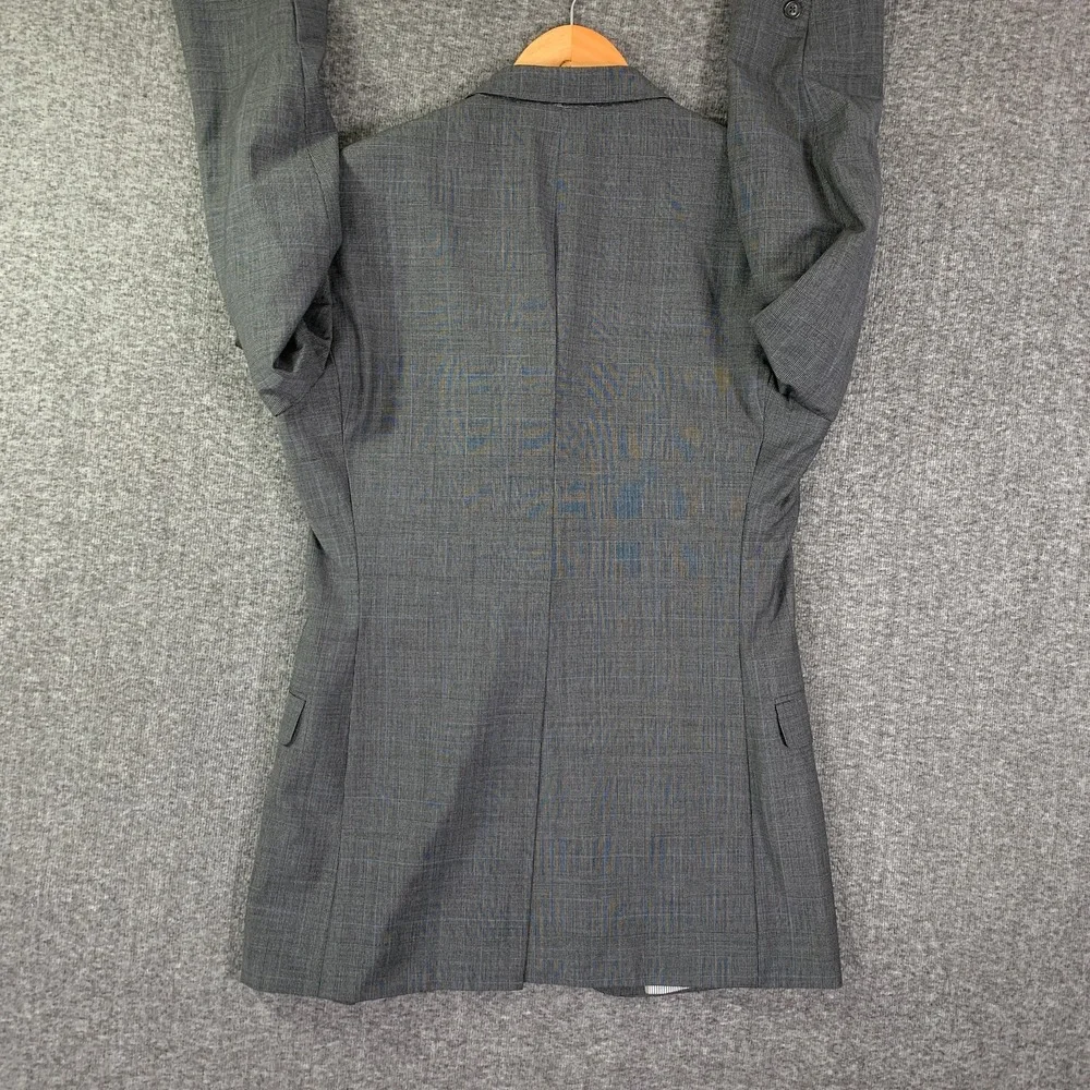 Brooks Brothers Blazer Jacket Men 40L Gray Glen Check Explorer Fitzgerald Sport